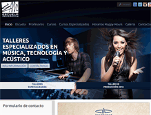 Tablet Screenshot of escuelaudiomusica.cl